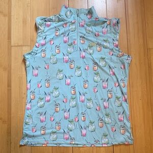 Kastel Denmark Sleeveless Active Top with Cocktail Print